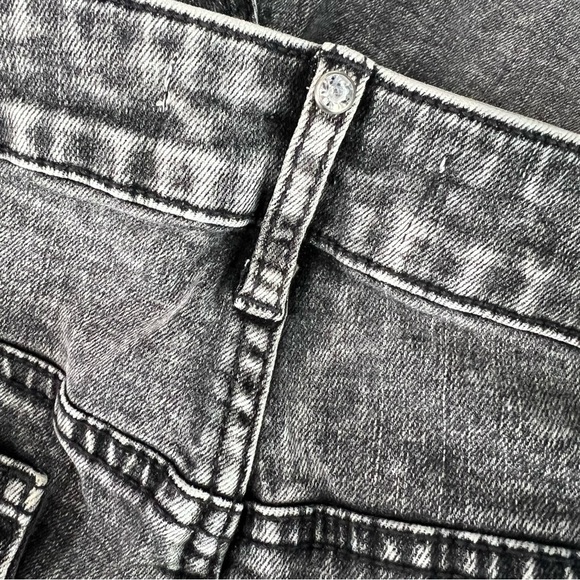 Rebecca Minkoff High Rise Barrel Wide Leg Crop Jeans Black Wash Studded - Picture 11 of 11